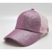 NEW CC Messy Bun Ponytail Adjustable Glitter Mesh Baseball Cap Hat $25  eb-92749619